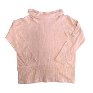 J. Jill Pure Jill Blush Pink Tunic Sweater Size Medium Cozy Cowl Neck Pullover